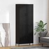 vidaXL Highboard Black Oak 69.5 x 34 x 180 cm Engineered Wood