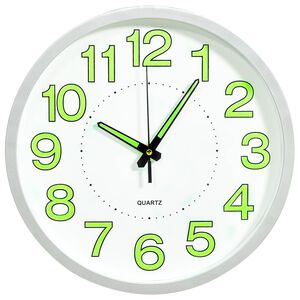 vidaXL Luminous Wall Clock White 30 cm