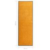 vidaXL Doormat Washable Orange 60x180 cm