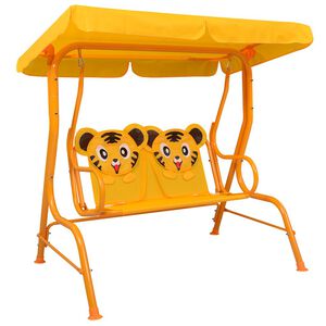 vidaXL Swing Bench | Yellow | Steel frame | 115x75x110 cm | Swing Bench
