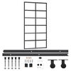 vidaXL Sliding Door with Hardware Set ESG Glass&Aluminium 102x205 cm