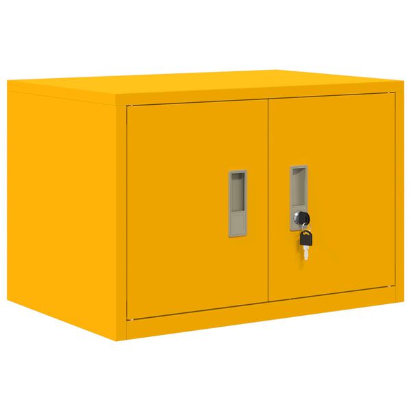 vidaXL Storage Cabinet Mustard Yellow 60 x 40 x 40 cm Steel