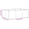 vidaXL Planter White 120x80x40 cm Steel