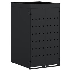 vidaXL Wheelie Bin Storage with Planter Roof for Single 240L Bin Black