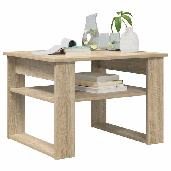 vidaXL Coffee Table Sonoma Oak 64 x 54 x 44 cm Engineered Wood
