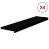 vidaXL Stair Treads 4 pcs Brown Black 100x25x2 cm Solid Wood Oak