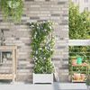 vidaXL Garden Planter White 40 x 40 x 126 cm Plastic