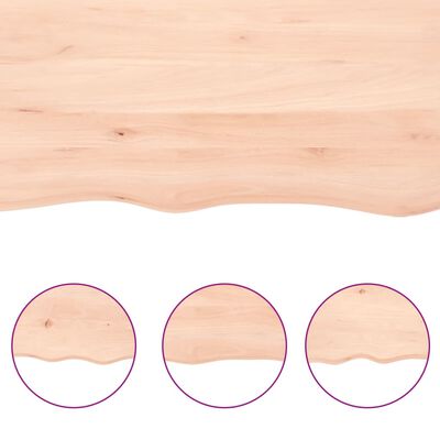 vidaXL Table Top 100x50x(2-4) cm Untreated Solid Wood Oak