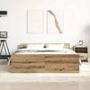 vidaXL Bed Frame without Mattress Artisan Oak 135x190cm Engineered Wood
