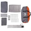 vidaXL Family Tent Tunnel 8-Person Grey and Orange Waterproof