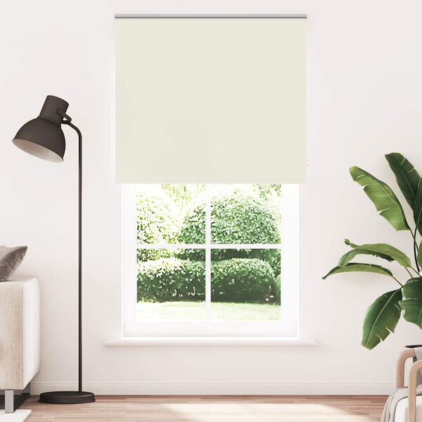 vidaXL Roller Blind Blackout Off White 135x230 cm Fabric Width 131.6 cm Polyester