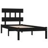 vidaXL Bed Frame without Mattress Black 100x200 cm Solid Wood