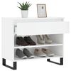 vidaXL Shoe Cabinet High Gloss White 70x36x60 cm Engineered Wood