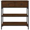 vidaXL Console Table Brown Oak 72.5x25x75 cm Engineered Wood