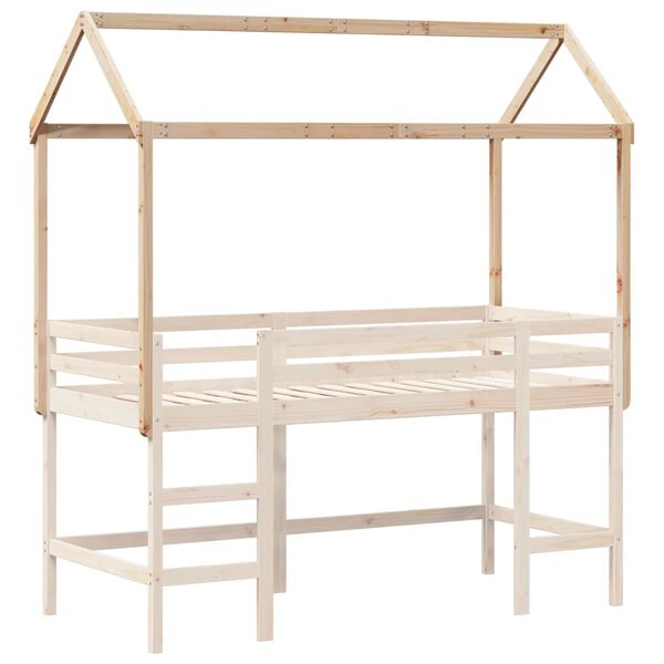 vidaXL Kids' Bed Roof 217x85.5x154 cm Solid Wood Pine