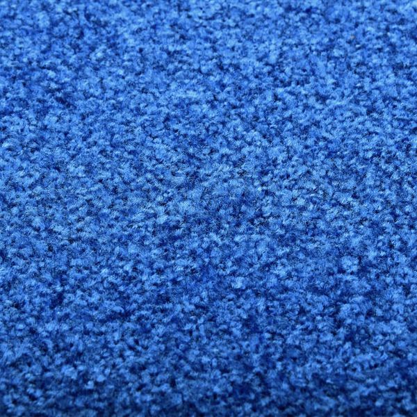 vidaXL Doormat Washable Blue 90x120 cm