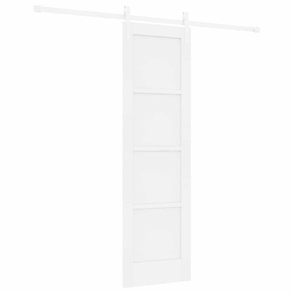 vidaXL Sliding Door White 61 x 198.5 cm Solid Pine Wood