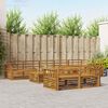 vidaXL Outdoor Sofa Set 9 pcs Natural
