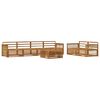 vidaXL Outdoor Sofa Set 7 pcs Natural Solid Acacia Wood