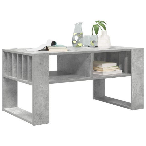 vidaXL Coffee Table Concrete Grey 92 x 49.5 x 45 cm Engineered Wood