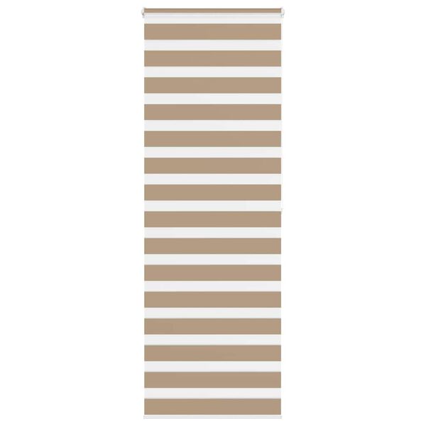 vidaXL Zebra Blind Sand Brown 90x200 cm Fabric Width 85.9 cm Polyester