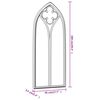 vidaXL Garden Mirror Black 100x45 cm Iron for Outdoor Use