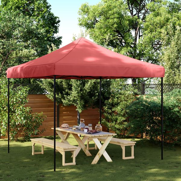 vidaXL Foldable Party Tent Pop-Up Burgundy 292x292x315 cm