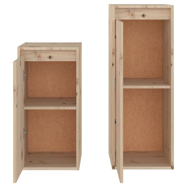 vidaXL TV Cabinets 2 pcs Solid Wood Pine