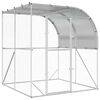 vidaXL Chicken Coop Silver 200 x 200 x 215 cm Galvanised Steel