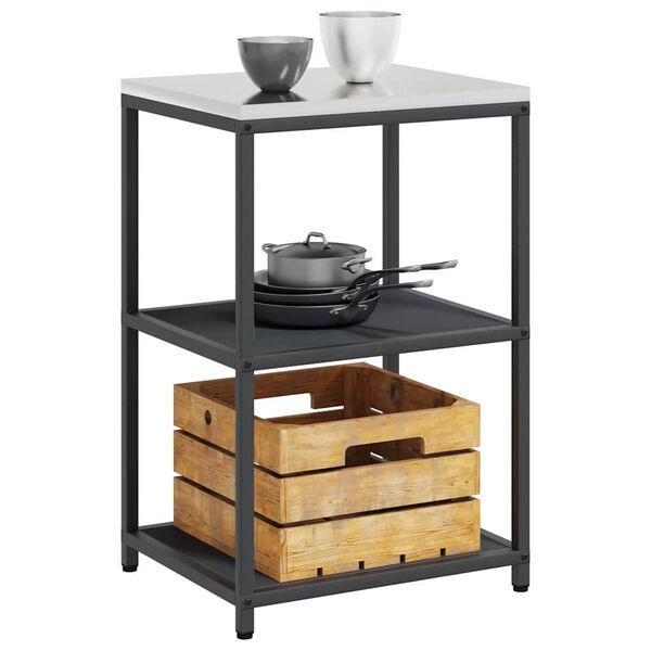 vidaXL Kitchen Storage with Shelf Anthracite 60 x 50 x 92 cm Steel