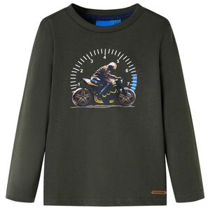 vidaXL Kids' T-shirt with Long Sleeves Khaki 104