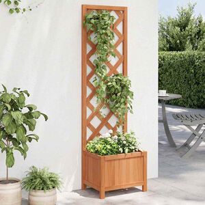 vidaXL Planter with Trellis 40x30x135 cm Solid Wood Fir