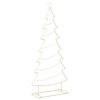 vidaXL Metal Christmas Tree with Stand KUOPIO 210 cm Steel Gold