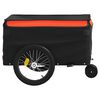 vidaXL Bike Trailer Black and Orange 30 kg Iron