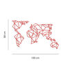 Homemania Wall Decoration World 100x58 cm Steel Red