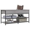 vidaXL Shoe Bench Grey Sonoma 100x42.5x50 cm Engineered Wood