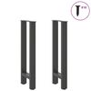vidaXL Console Table Legs Anthracite 2 pcs 28x(72-73) cm Steel
