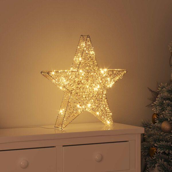 vidaXL 3D Star with 50 LEDs Warm white 55 x 52.5 x 9 cm PET