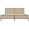 vidaXL Bed Frame without Mattress Sonoma Oak 150x200 cm King Size