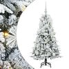 vidaXL Artificial Hinged Christmas Tree White 120 cm PE and PVC