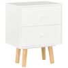 vidaXL Bedside Cabinets 2 pcs White 40x30x50 cm Solid Pinewood