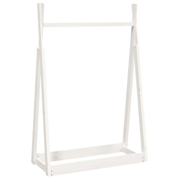 vidaXL Clothes Rack White 100x45x150 cm Solid Wood Pine