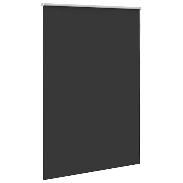 vidaXL Roller Blind Blackout Black 145x210 cm Fabric Width 141.6 cm Polyester