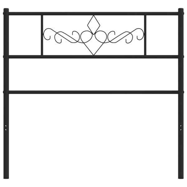 vidaXL Metal Replace Headboard Black 100 cm