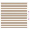 vidaXL Zebra Blind Sand Brown 160x100 cm Fabric Width 155.9 cm Polyester