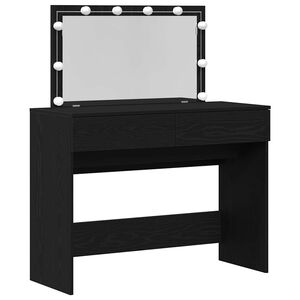 vidaXL Dressing Table Black Oak 100 x 40 x 120 cm Engineered Wood