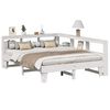 vidaXL Bookcase Bed without Mattress White 160x200cm Solid Wood Pine