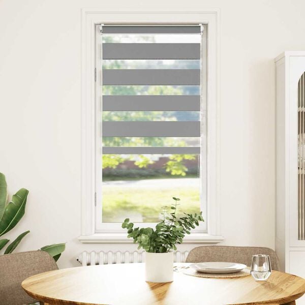 vidaXL Zebra blind 40.9x100 cm Fabric Width 36.7 cm grey