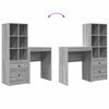vidaXL Desk with Drawer 2 pcs Grey Sonoma