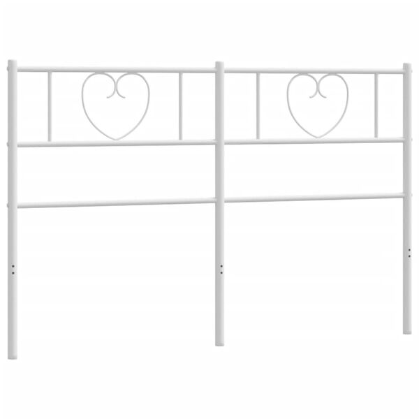 vidaXL Metal Headboard White 160 cm